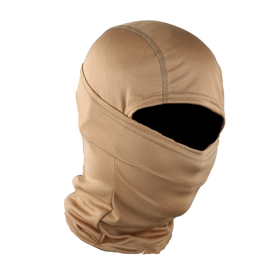 Solid Color Quick-drying Breathable Mask Tactical Protective Headgear Outdoor Cycling Full Face Protection