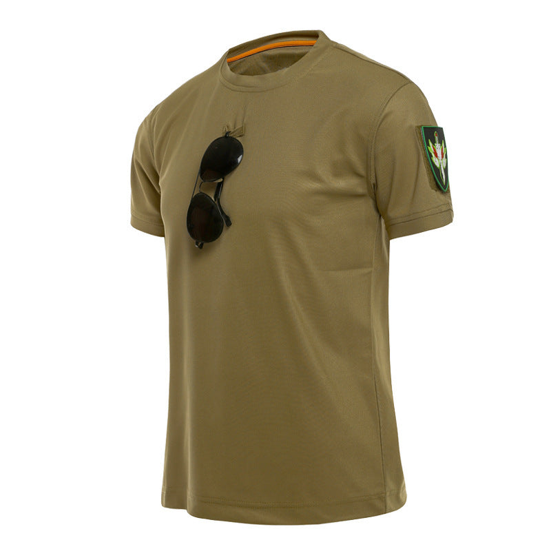 Outdoor T-shirt Men's Loose Round Neck Tactical Short Sleeve