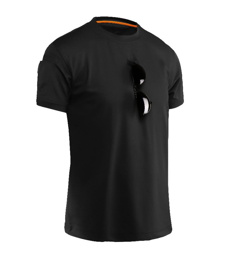 Outdoor T-shirt Men's Loose Round Neck Tactical Short Sleeve