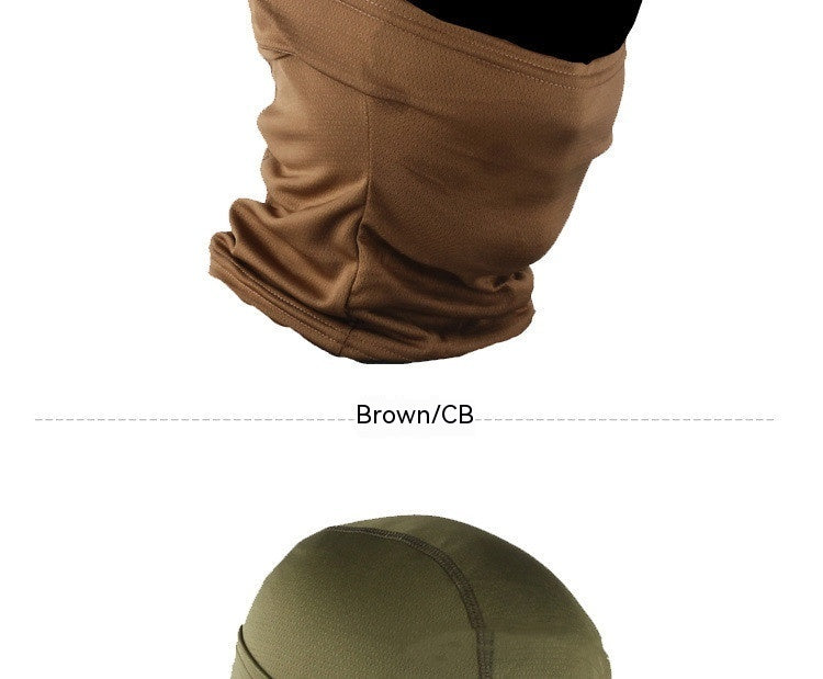 Solid Color Quick-drying Breathable Mask Tactical Protective Headgear Outdoor Cycling Full Face Protection