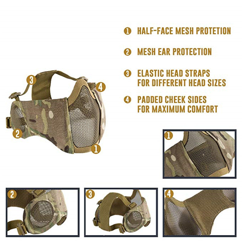 Breathable steel wire tactical mask