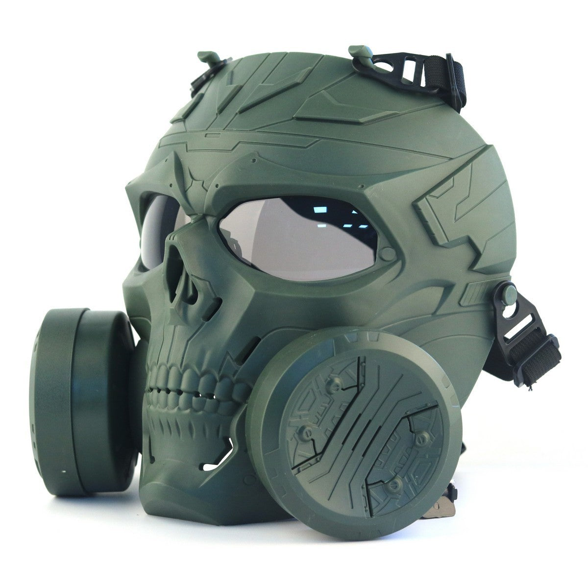 Mechanical Skull Double Fan Tactical Protective Mask Headgear