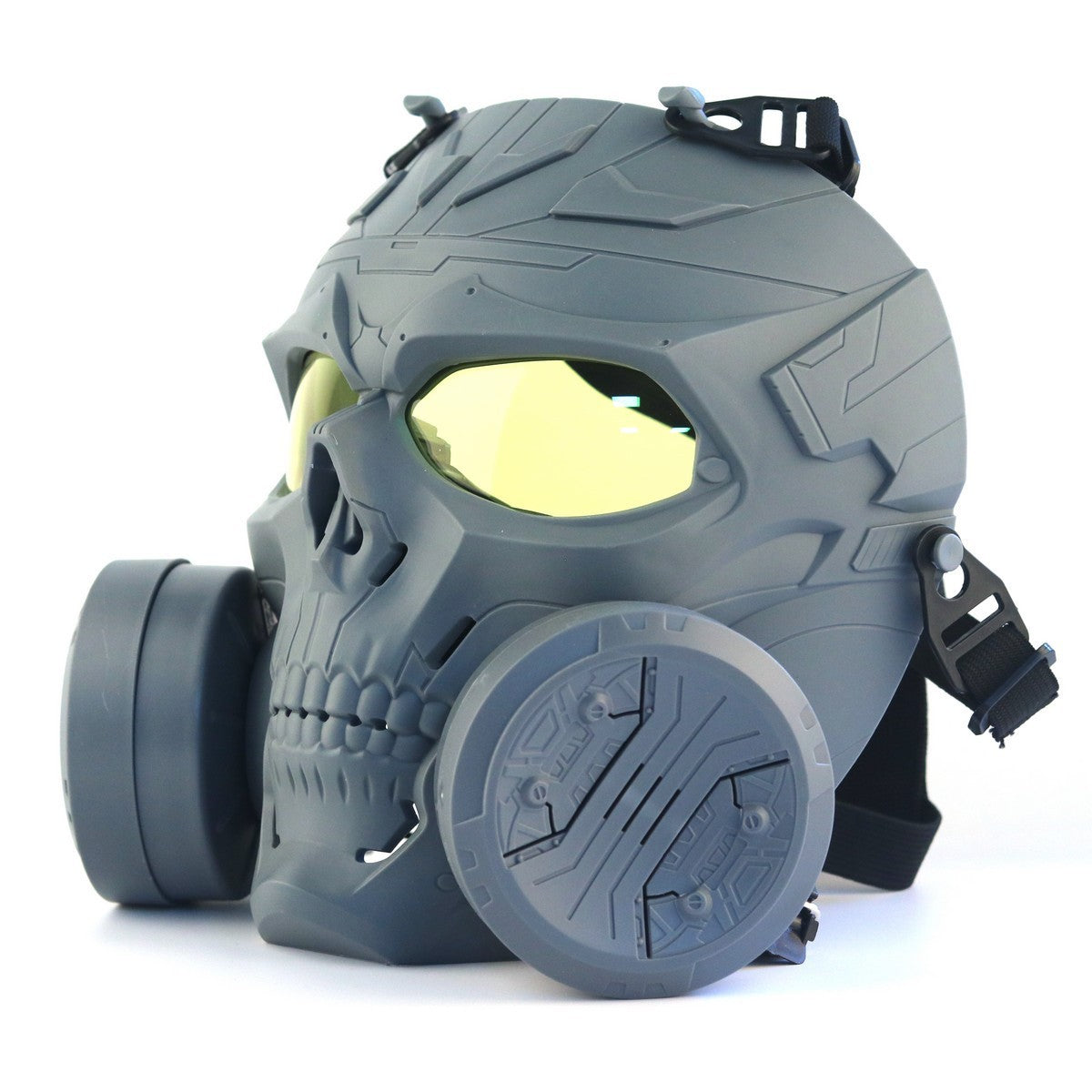 Mechanical Skull Double Fan Tactical Protective Mask Headgear