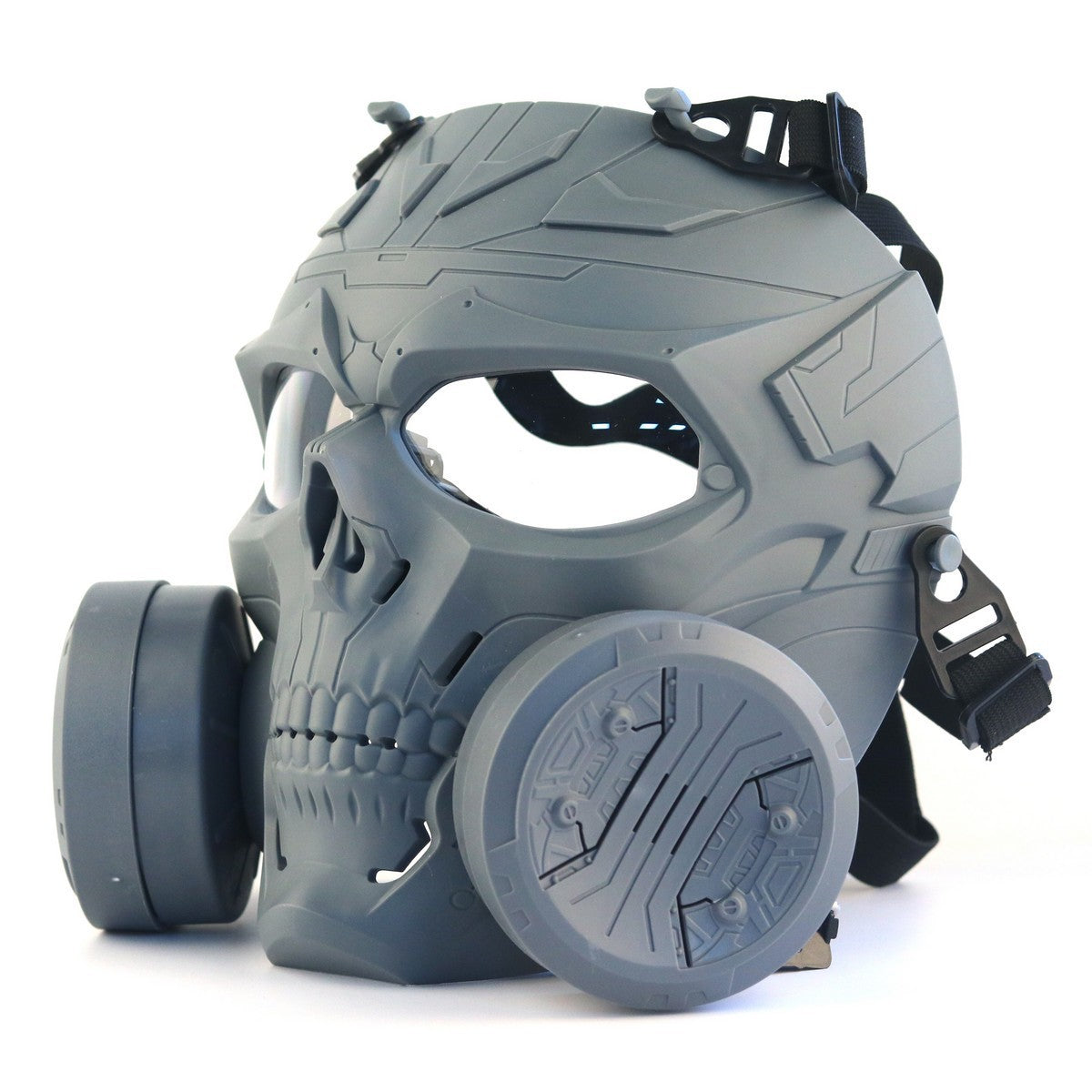 Mechanical Skull Double Fan Tactical Protective Mask Headgear