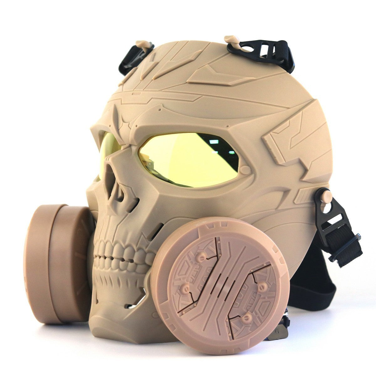 Mechanical Skull Double Fan Tactical Protective Mask Headgear