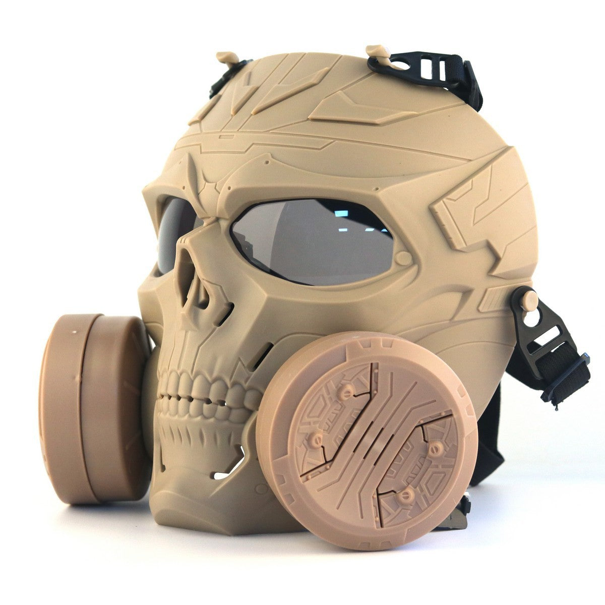 Mechanical Skull Double Fan Tactical Protective Mask Headgear