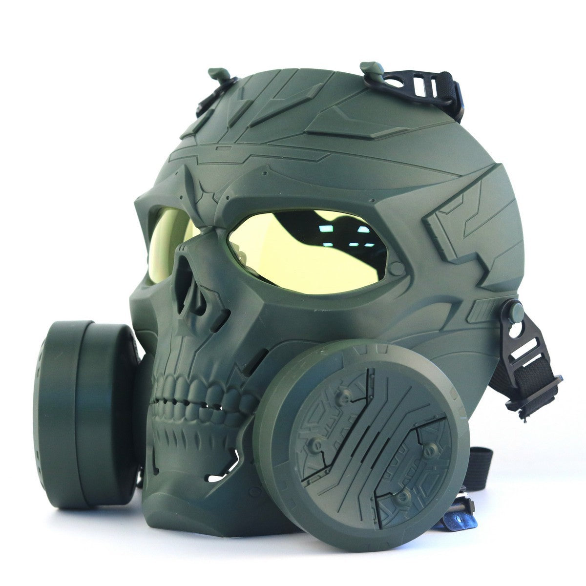 Mechanical Skull Double Fan Tactical Protective Mask Headgear