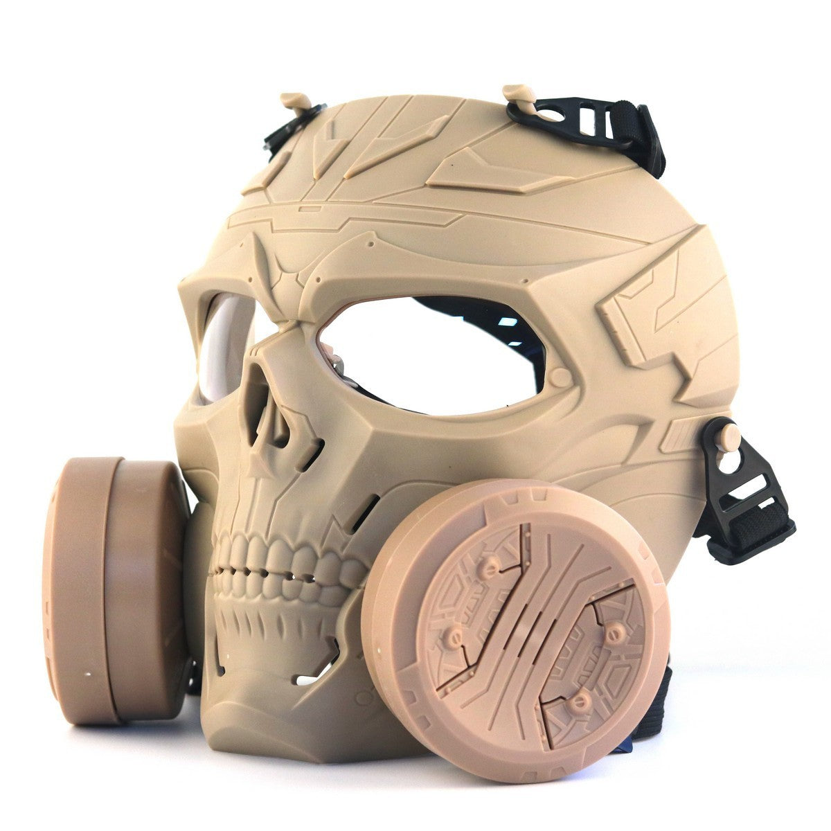 Mechanical Skull Double Fan Tactical Protective Mask Headgear