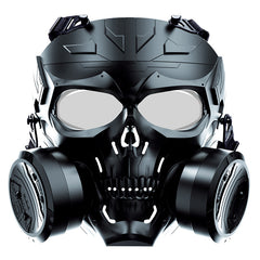 Mechanical Skull Double Fan Tactical Protective Mask Headgear