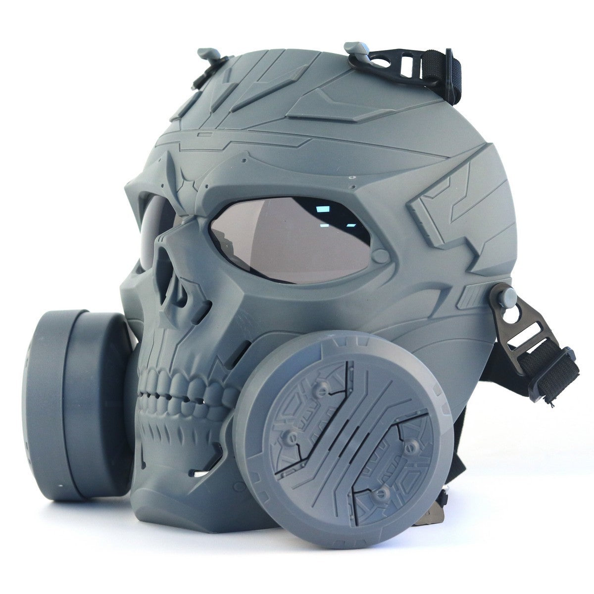 Mechanical Skull Double Fan Tactical Protective Mask Headgear