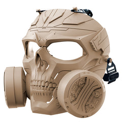 Mechanical Skull Double Fan Tactical Protective Mask Headgear