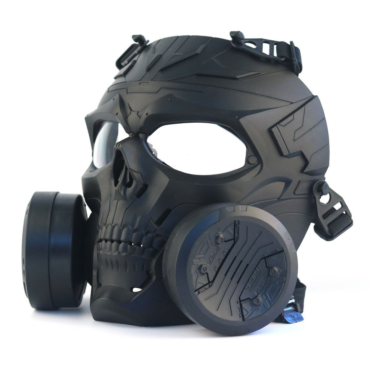 Mechanical Skull Double Fan Tactical Protective Mask Headgear